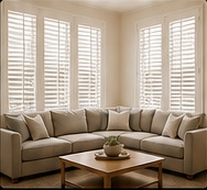 Contemporary white shutters