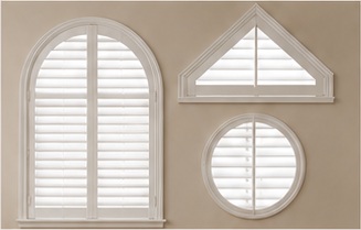 Specialty shaped shutters